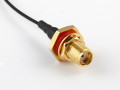 U.FL to SMA Bulkhead HEX 11mm, 1.13mm Coaxial Cable, 10cm